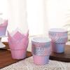 100 stk Muffinskopp Lett gradientfarger Kakebakeforinger Allsidig Cupcake Cup for bryllup Bursdagsfest