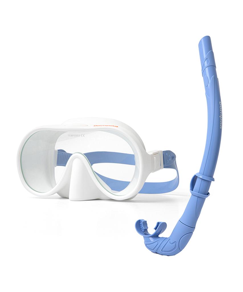 Umpa Dolphin Snorkel Set White Blue