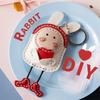 DIY Rabbit Keychain Craft Kit With PU Leather Materials Craft Accessory For Women Cartoon Bag Charm Gift Making