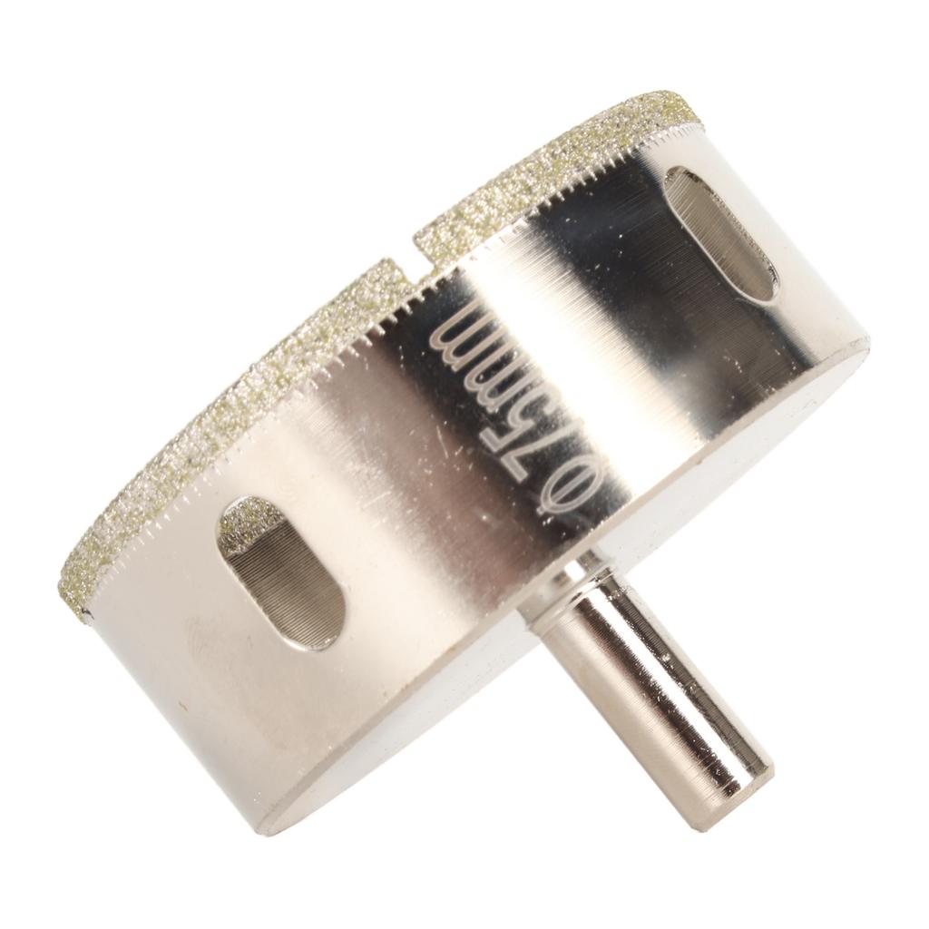 75mm Lochsäge Bohrer Diamantbeschichtung Vernickelt Lochöffner für Keramikfliesen Marmor Glas