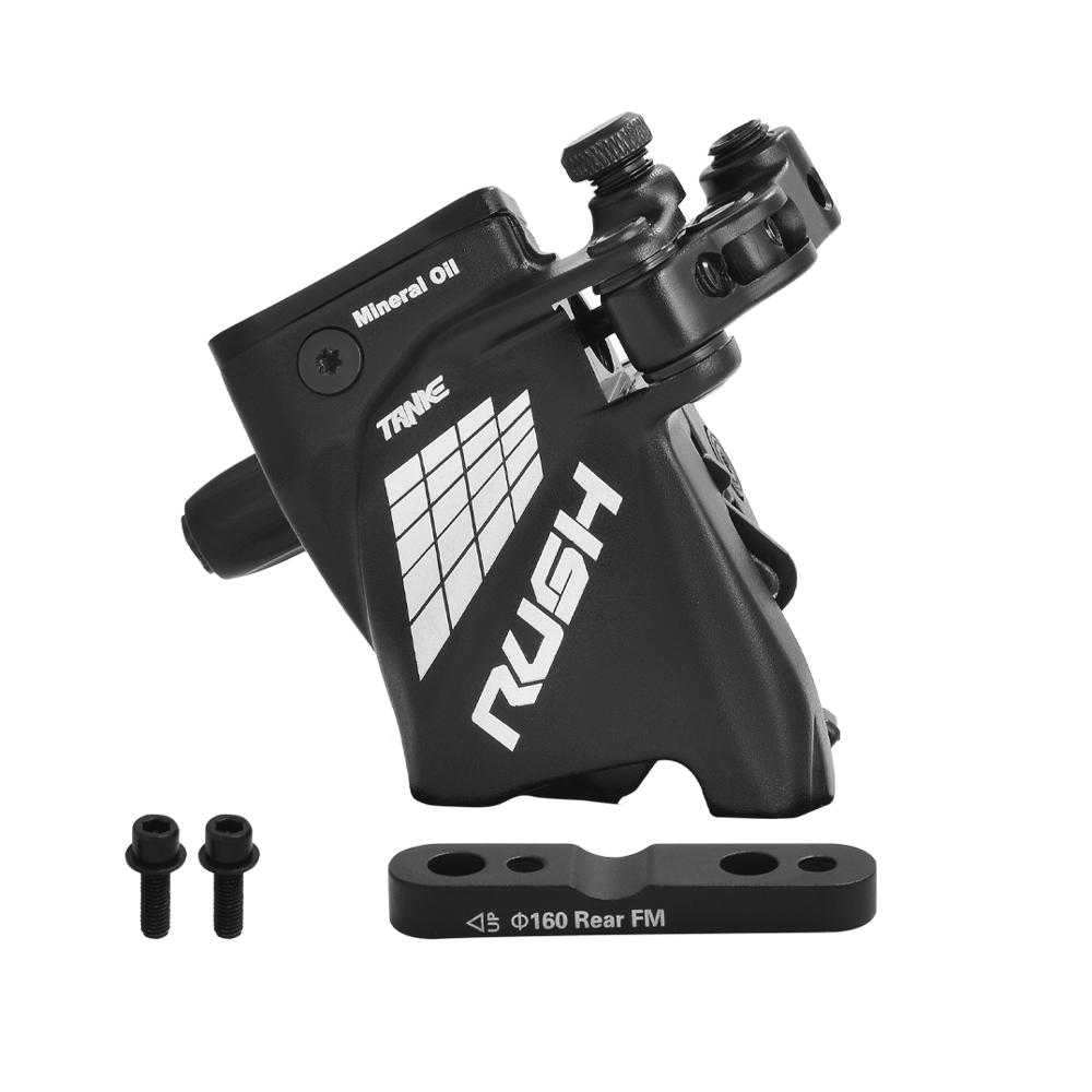 TANKE Line Pulling Oil Pressure Calipers Hydraulic Disc Brake  Road Bike Brake Set RUSH Front Rear 160MM Scooter Bicycle Parts