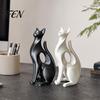 Modern Cat Countertop Decor 3D Printed Figurine, Geometric Sculpture, Minimalist Art Sculpture for Entryway Desk Shelf, Lover Home Gift Decorative