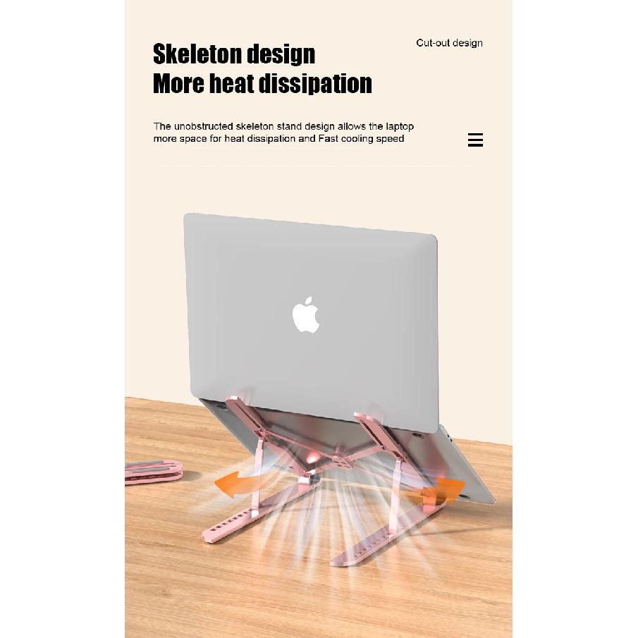 Držák na notebook z hliníkové slitiny Stojánek Nastavitelný Skládací Přenosný Pro notebook Držák Zvedací Držák chlazení Neklouzavý