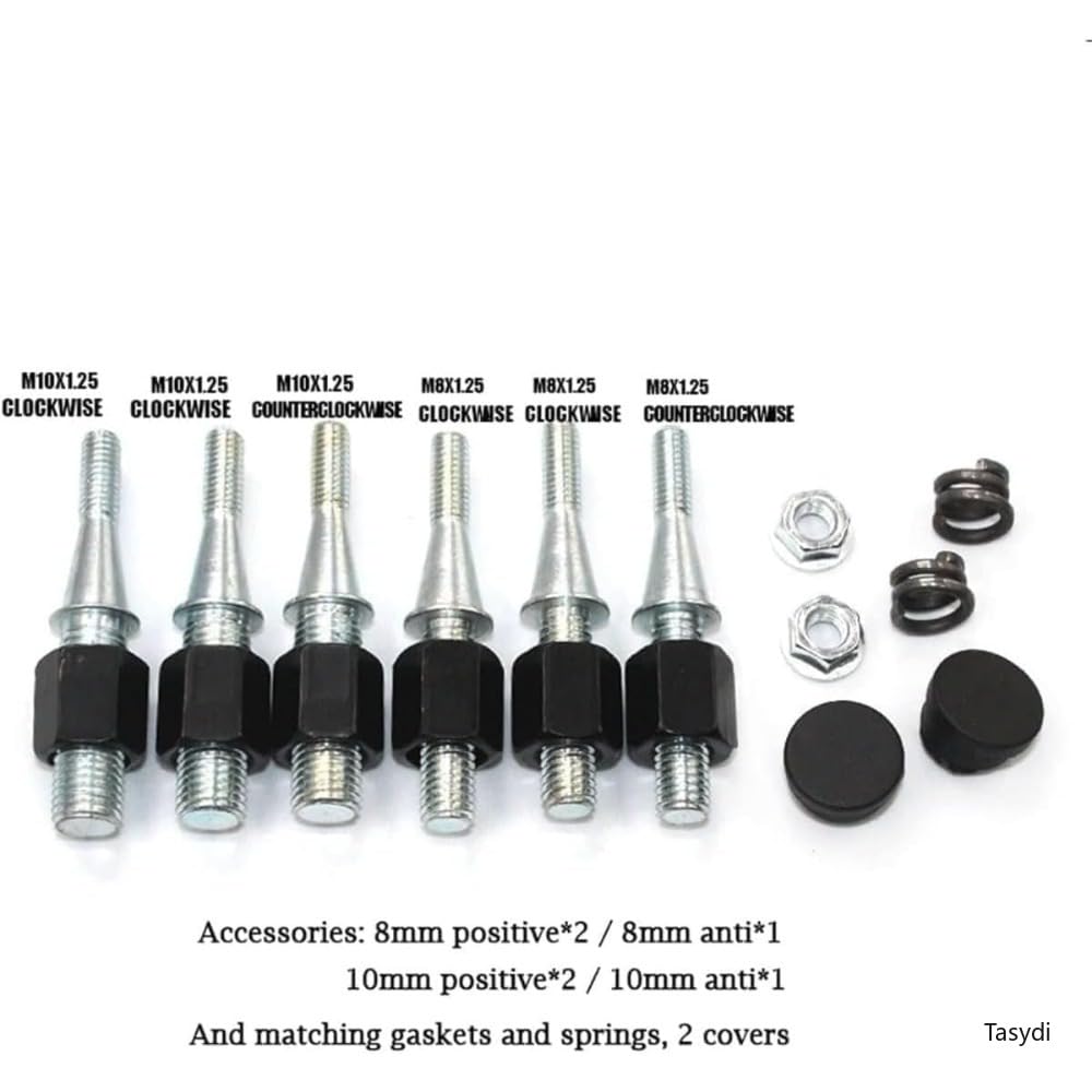 Motorcycle Handlebar Mirror, Tasydi Blue Anti-Glare Universal Rear Rearview Mirror Motorcycle Thread Left and