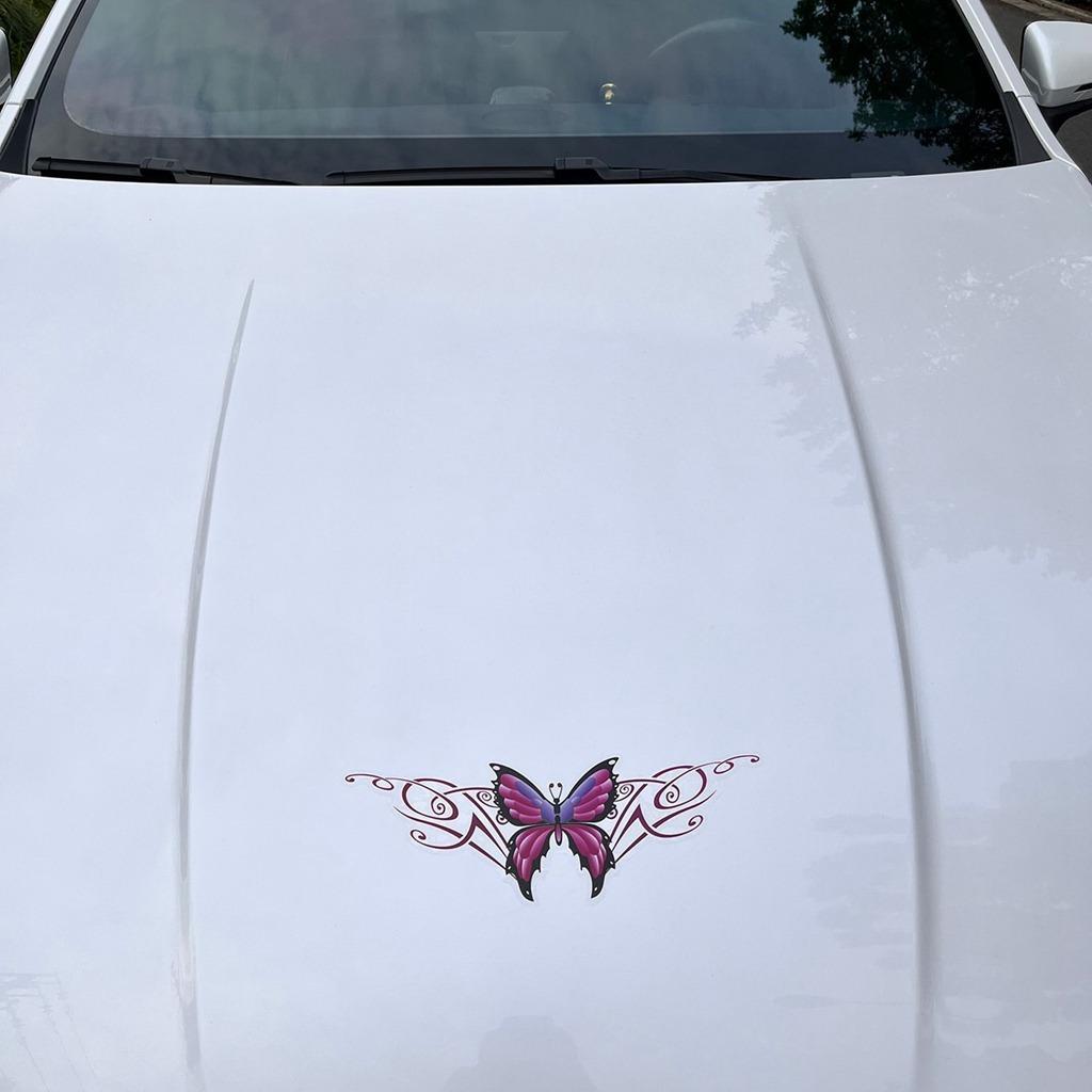Car Sticker Colorful Butterfly Car Sticker Waterproof Vinyl Decal with Swirl Pattern for Vehicle Body & Window Decoration