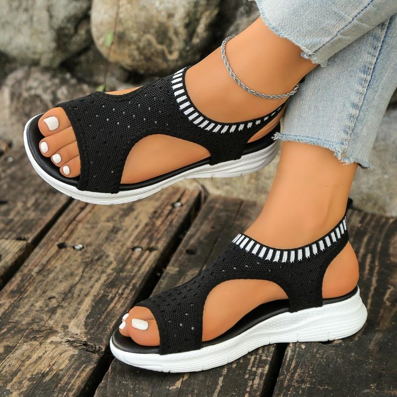 New Style Pointed-toe Women's Large-size Sports Sandals with Thick Soles and Casual Shoes