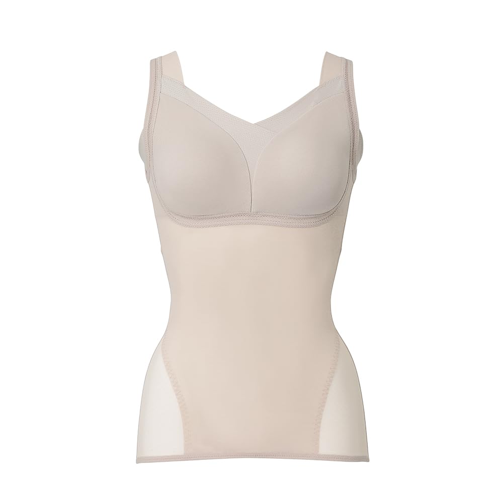 New corrective bra cami Yukinee More Soft Comfortable Bust Hold Shape Bra Cami 24 Cream Beige L [Bradelis York] Non-wired