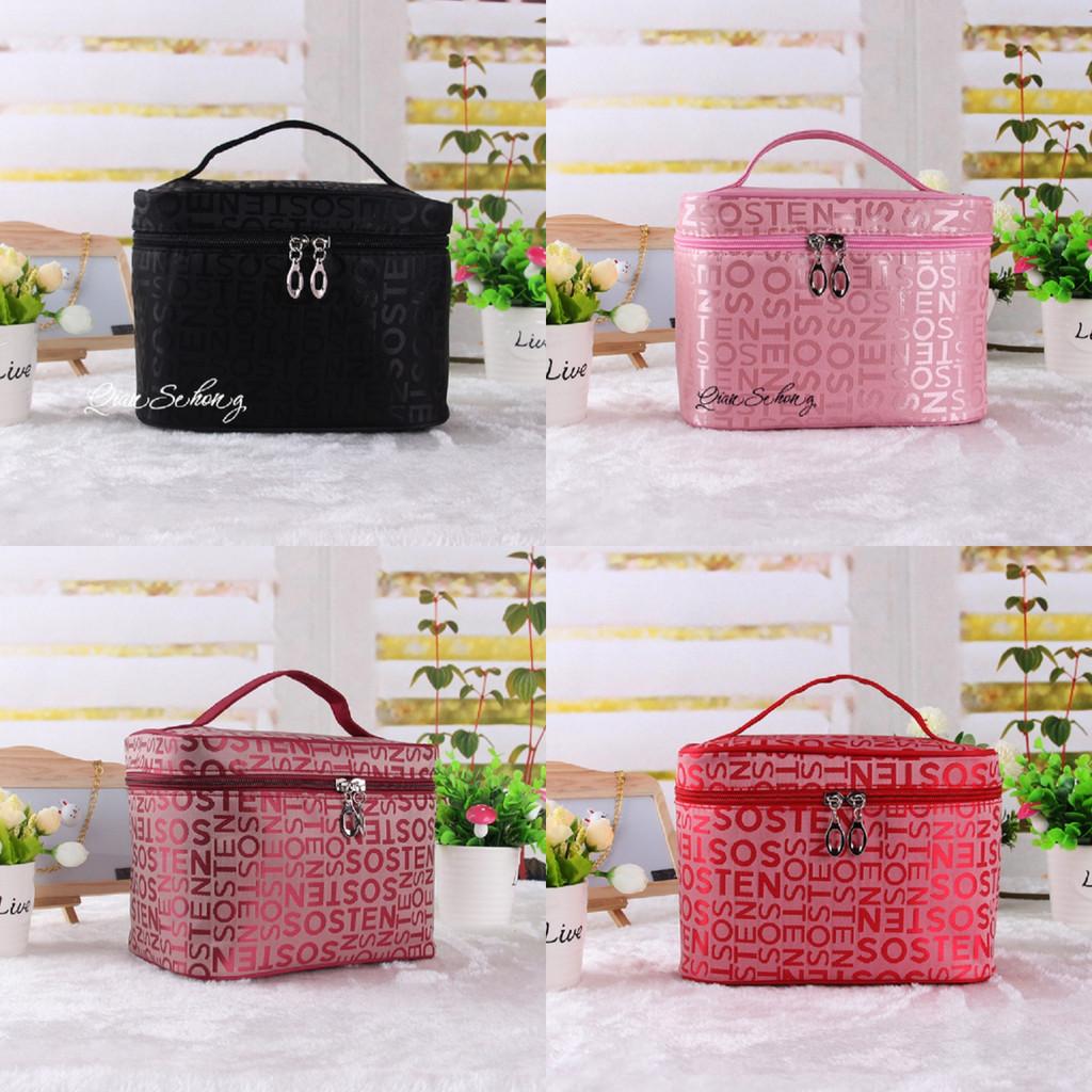 Stylish Sweet Large Capacity Cosmetic Bag Travel Storage Box For Home Use In Multiple Colors