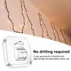 10/20/50/100Pcs Mini Light Hook with Adhesive Strip Indoor Outdoor String Light Hanging Clear Plastic Clip Small Christmas Decoration Fairy Lamp Cable