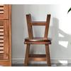 Walnootkleurig Massief Hout Kleine Kruk Moderne Chinese Woonkamer Schoenenwisselkrukjes Huishoudelijke Voetensteun Huismeubilair