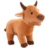 Cute 25- CM Plush Cow Companion Doll Simulation Cartoon Buffalo Plush Toy Super Soft Solid Color Stuffed Cattle Pillow Desk
