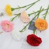 5Pc Moisturizing Latex Carnation Artificial Real Touch Silk Flower Mother's Day Bouquet Gift Wedding Home Party Decor Carnation