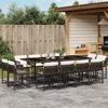 VidaXL Garden Dining Set with Cushions 13 Pcs Brown Rattan 3211581