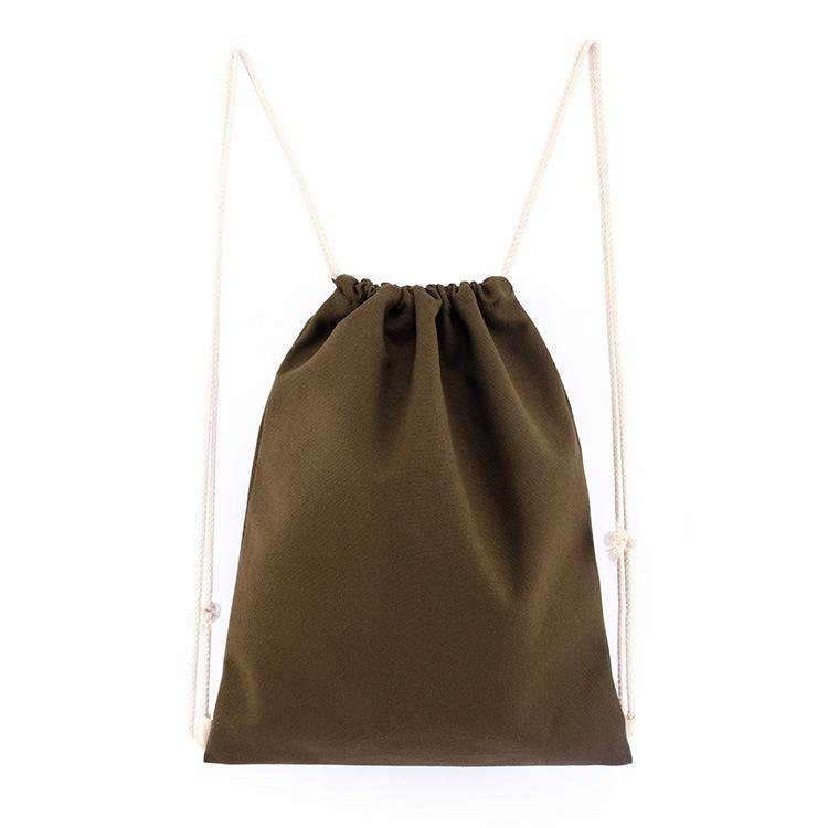 New Arrival Eco-Friendly Canvas Drawstring Backpack - Blank Color Cotton Rope Design
