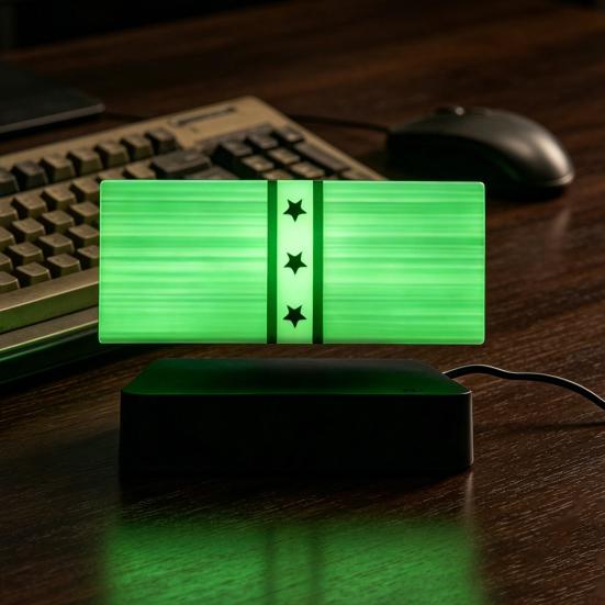 Floating Money Lamp Magnetic Levitation Cash Lamp 360 Degree Rotating Desk Lamp with 3-Color/Green Light for Office Game Room Decor Gift for Men