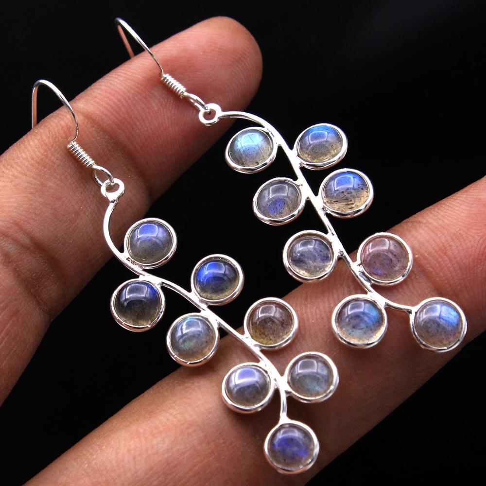 

Ювелирные изделия ручной работы из стерлингового серебра 925 пробы, серебряная серьга с гранатом, женская серьга, эффектное украшение, модная серьга, подарок для мамы синий