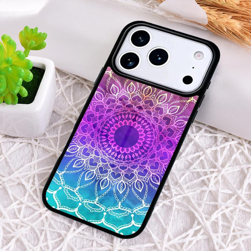 Abstract Mandala Phone Case for iPhone 17 Air 16 15 11 12 14 13 Pro Max Shockproof Cover
