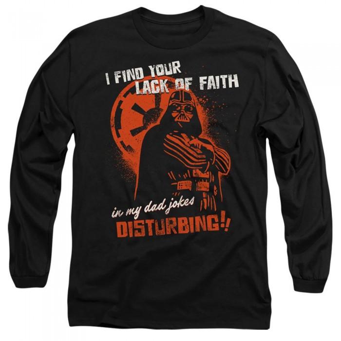 Star Wars Mens Dad Jokes Disturbing Darth Vader Long-Sleeved T-Shirt