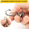 1-20PCS Strong Neodymium Magnetic Hooks Keychain Hooks 360°Rotating Carabiner Magnetic Ring Home Kitchen Bathroom Hanger