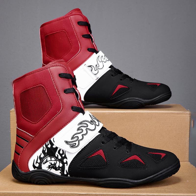 New Wrestling Shoes Men's and Women's Free Fighting Boxing Non-slip, Wear-resistant and Shock-absorbing Indoor Fitness Comprehensive Training Shoes