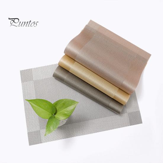 Woven Vinyl Placemat Heat-Resistant PVC Placemat Non-Slip Washable Table Mat Protects Table from Burns Stains Dining Mats for Home Restaurant Bar