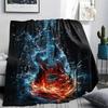 Guitar Print Flannel Blanket, High Quality Comfortable for All Seasons, Home Decor, Warmth and Comfort, Perfect for Christmas Gifts