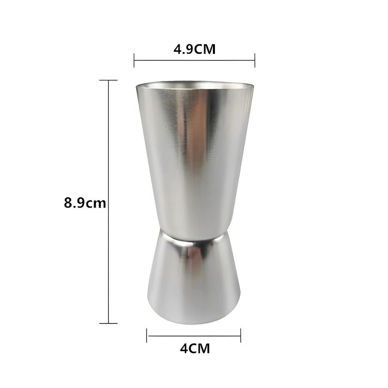 304 Stainless Steel Double-Ended Cocktail Measuring Cup (15/30ml Oz) With Rolled Edge 30/60ml Measuring Glass