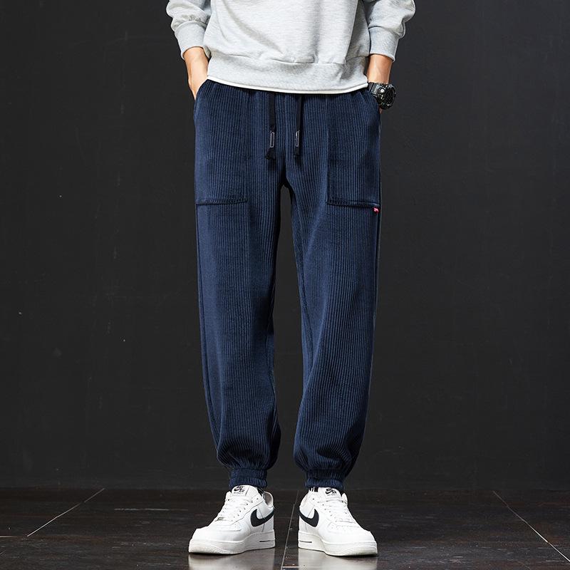 Men's Corduroy Joggers: Trendy, Loose-Fit, Plus-Size, for Spring, Autumn, and Winter
