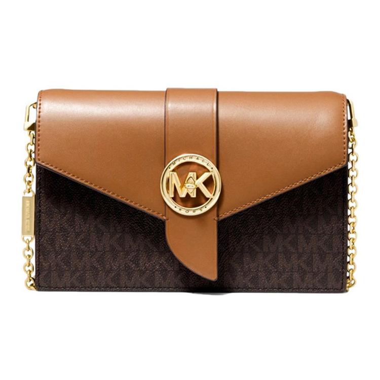 

Новая сумка-шарм MICHAEL KORS из ПВХ с кожаной цепочкой, сумка на плечо, сумка кроссбоди среднего размера, женская 32S0G00C6B-252 21.1*4.1*14.0CM