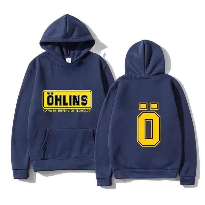 Autumn and Winter Warm Hoodies Motorcycle Sports Racing Ohlins Long Sleeve Warm Sweatshirts Men's and Women's Hoodies