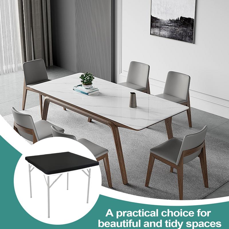 Square Table Cloth Square Fitted Table Cover Stretch Desk Topper 34x34 Inch Stretchable Cocktail Tablecloth For Camping Outdoor