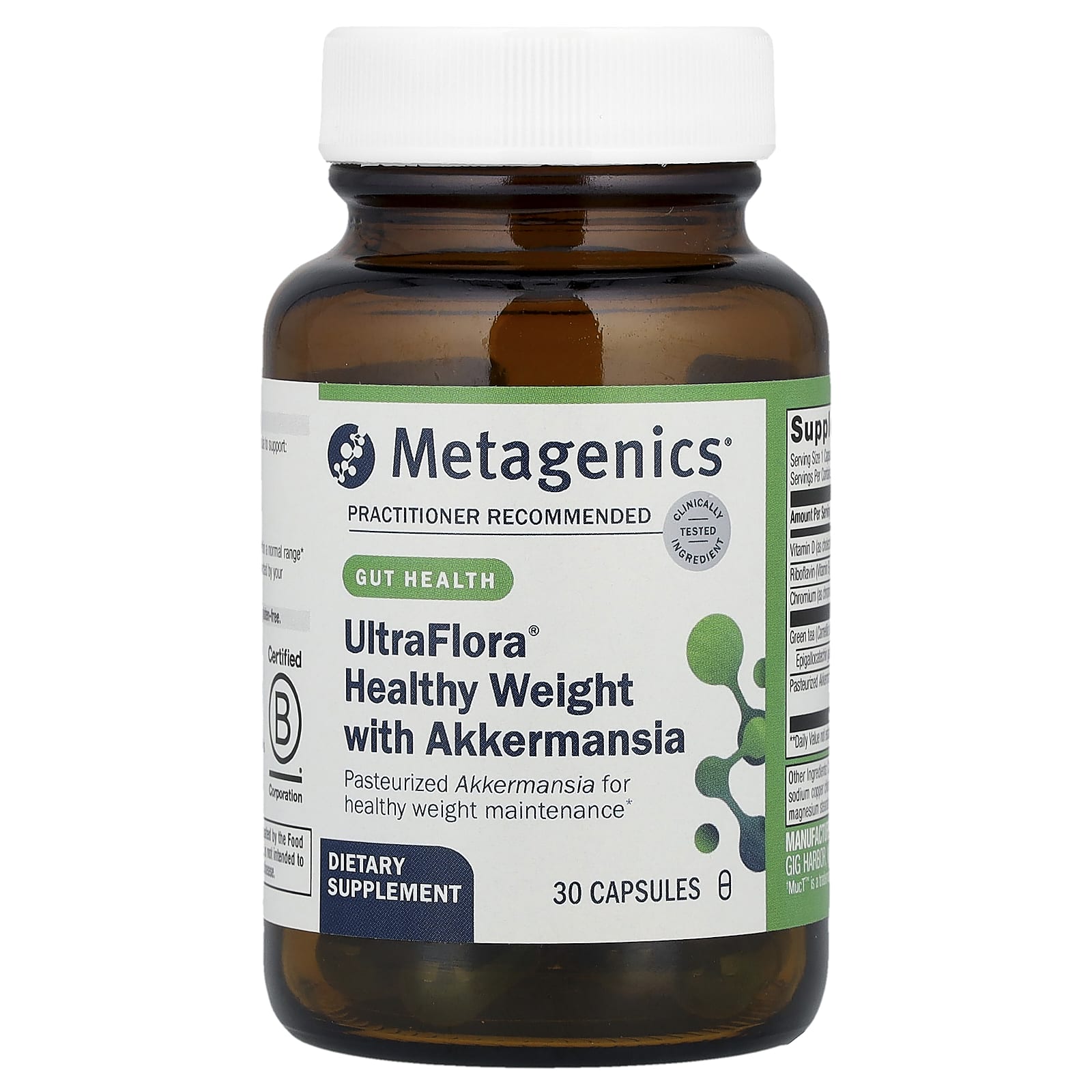 

Ultraflora® Healthy Weight with Akkermansia, 30 Capsules
