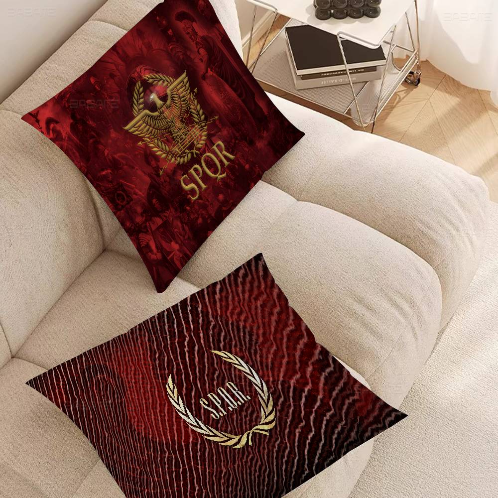 R-Roman S-SPQR Personalized Pillow Dust Cover Bedroom Kids Party Decoration Pillowcase Birthday Children Gift