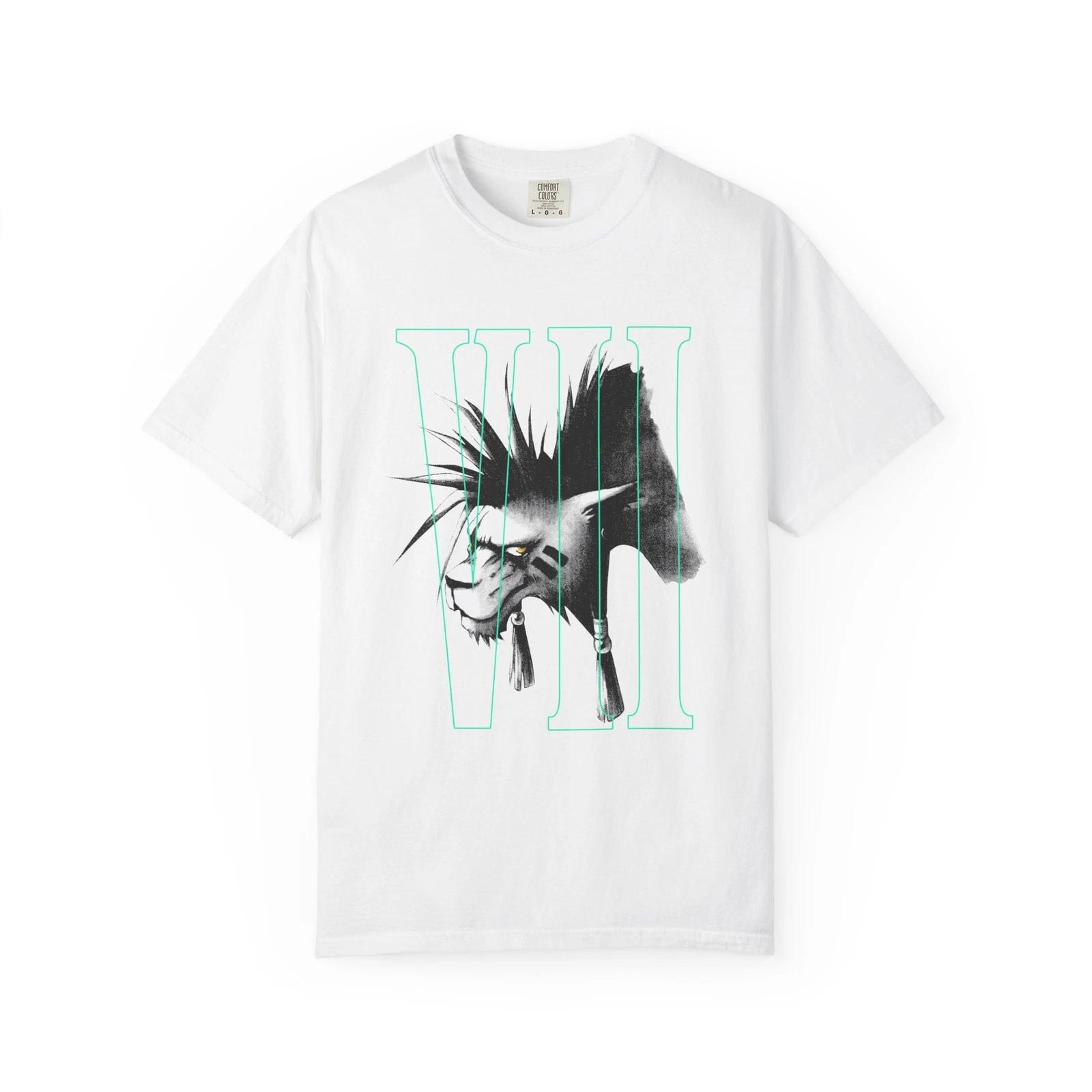 Final Fantasy VII Red XIII Portrai100% Cotton T-shirt Mens Womens Tees Top, Playstation, RPG, Japanese, FFVII 3XL