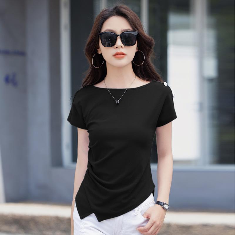 Women's Summer Casual Casual Loose Solid Color Loose Sexy Base Top