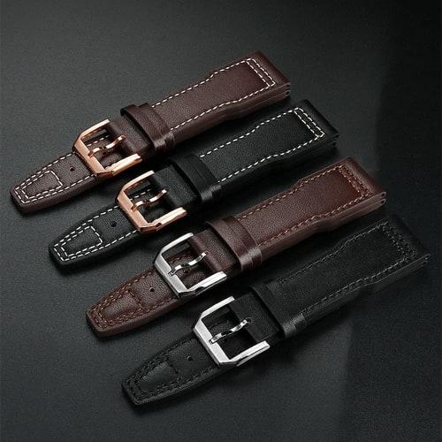 HEYOZURY IWC Strap, 20mm/21mm, Cowhide Leather Watch Band, Original IWC Pilot Series Mark XVIII IW327004/377714/387903/377709, Includes Replacement To
