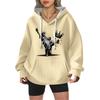 Women's Fashion Casual Long Sleeve Loose Printed Pullover Sports Long Sleeve Sweatshirt