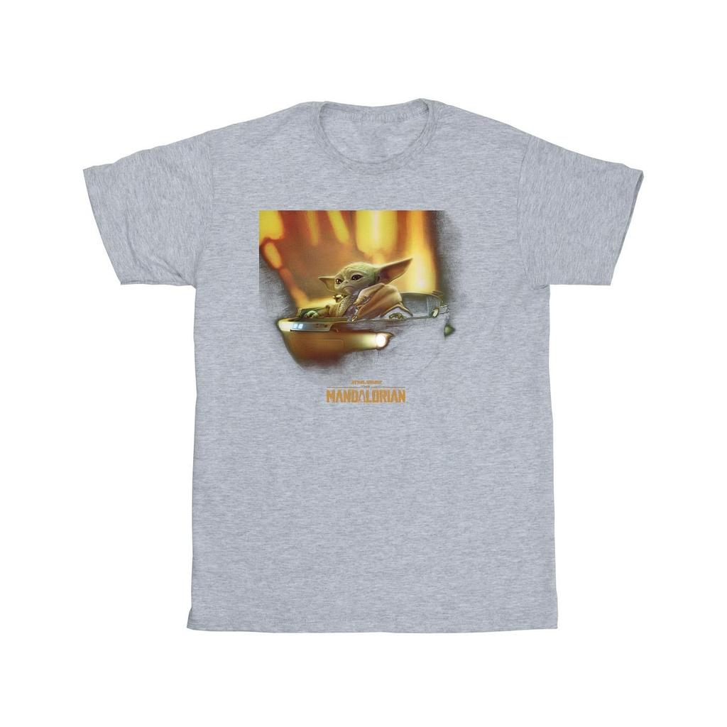 Star Wars Mens The Mandalorian Grogu Painted T-Shirt