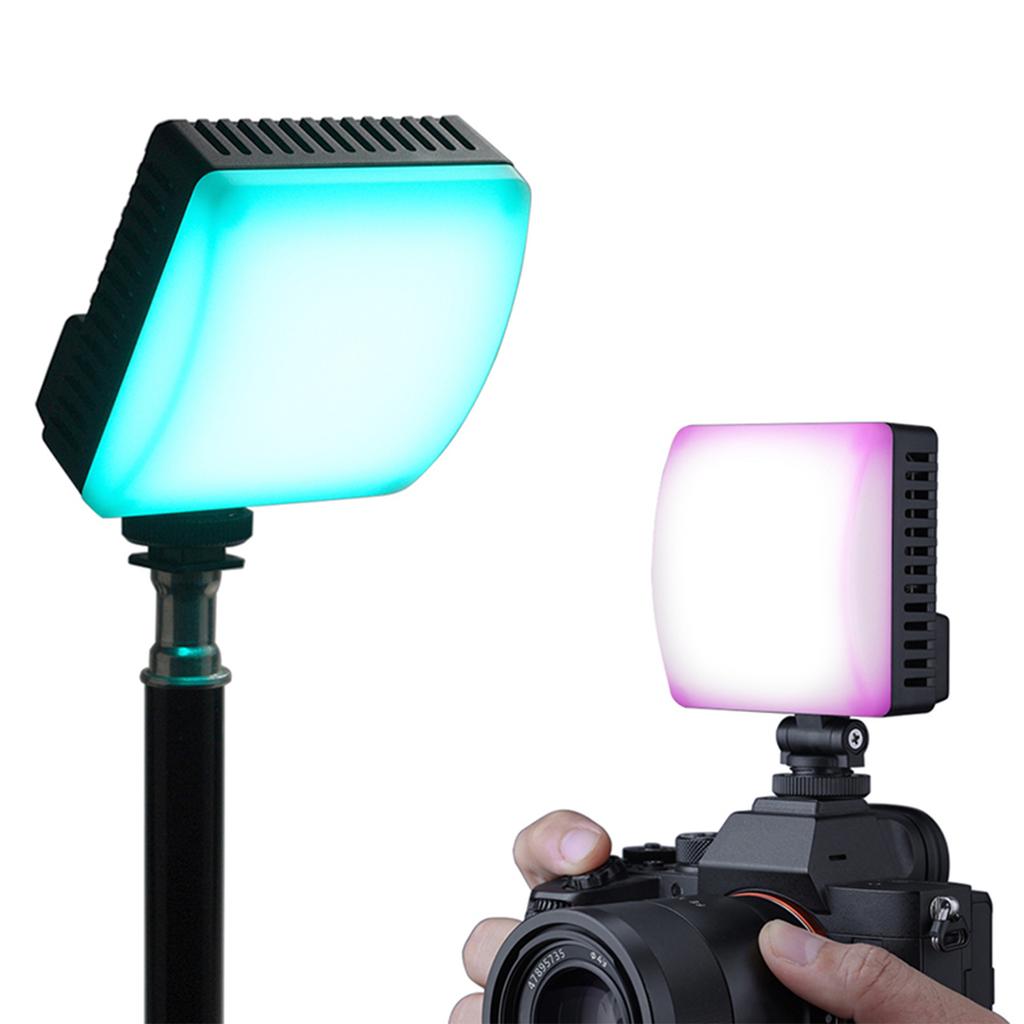 Portable RGB Fill Light 10W Rechargeable 84 LED Video Lights 1800K-9000K Dimmable Vlog Light for Photography with 120 Beam Angle