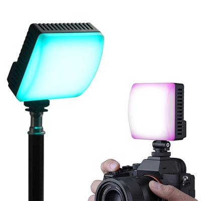 Portable RGB Fill Light 10W Rechargeable 84 LED Video Lights 1800K-9000K Dimmable Vlog Light for Photography with 120 Beam Angle