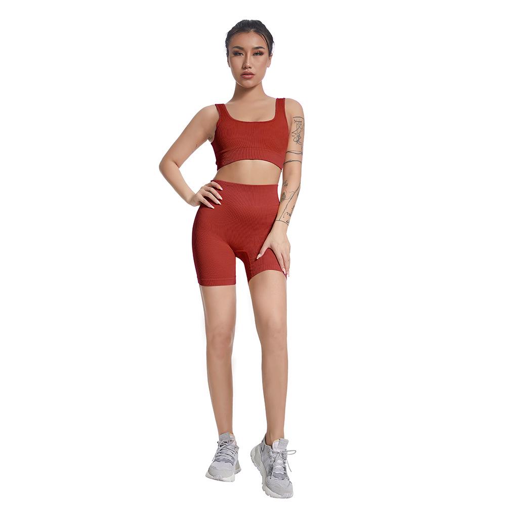 Women's High Waist Ribbed Yoga Shorts - Seamless, Quick-Dry, Butt-Lifting Fitness Wear