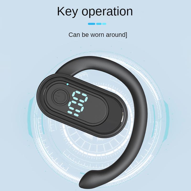 Bluetooth 5.4 Headphone Wireless Ear Hook Earphone HiFi Stereo Noise Reduction Headset Waterproof  Sports Earbud with Mic