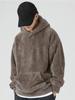 Autumn & Winter Slim Long-sleeved Coral Velvet Personality Wind Casual Men's Hooded Sweater Moisture Wicking Comfortable Skin-friendly Breathable Tops