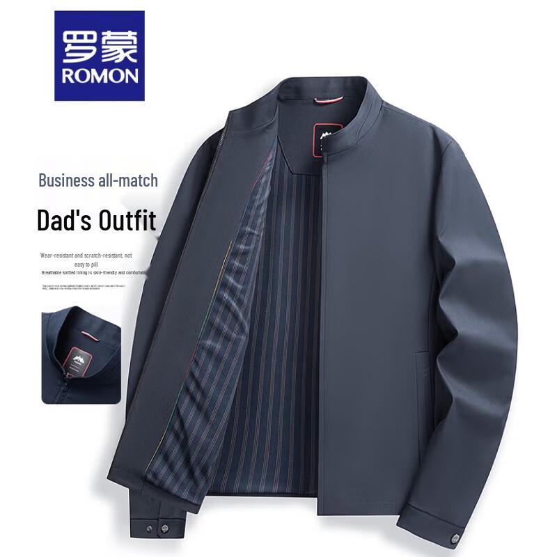 

Romon Men s Business Casual Stand-Collar Jacket 4XL