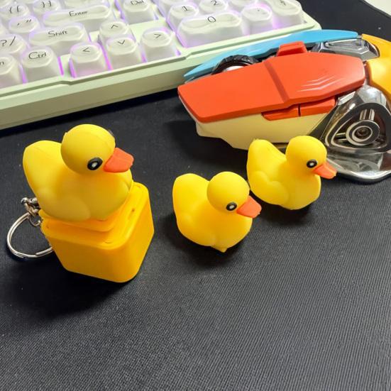 1/2 Pcs Seagull Mine Button Keychain Rechargeable Fidget Clicker with Real Sound