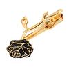 Detachable Tie Back Golden Flower Design Tie Clip Versatile Bow Tie Clip Weddings Business Suits Accessories