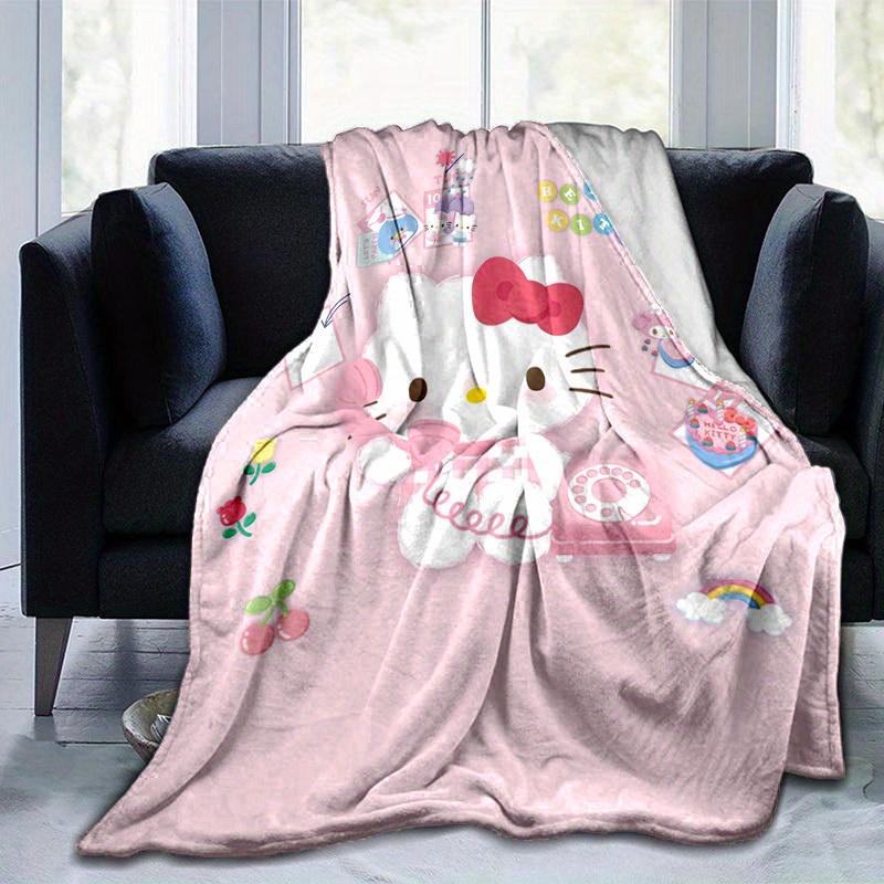 

1pc. Hello Kitty Pink Plush Blanket - Cute Home Decor, Office Napkin, Outdoor Th 100x150cm
