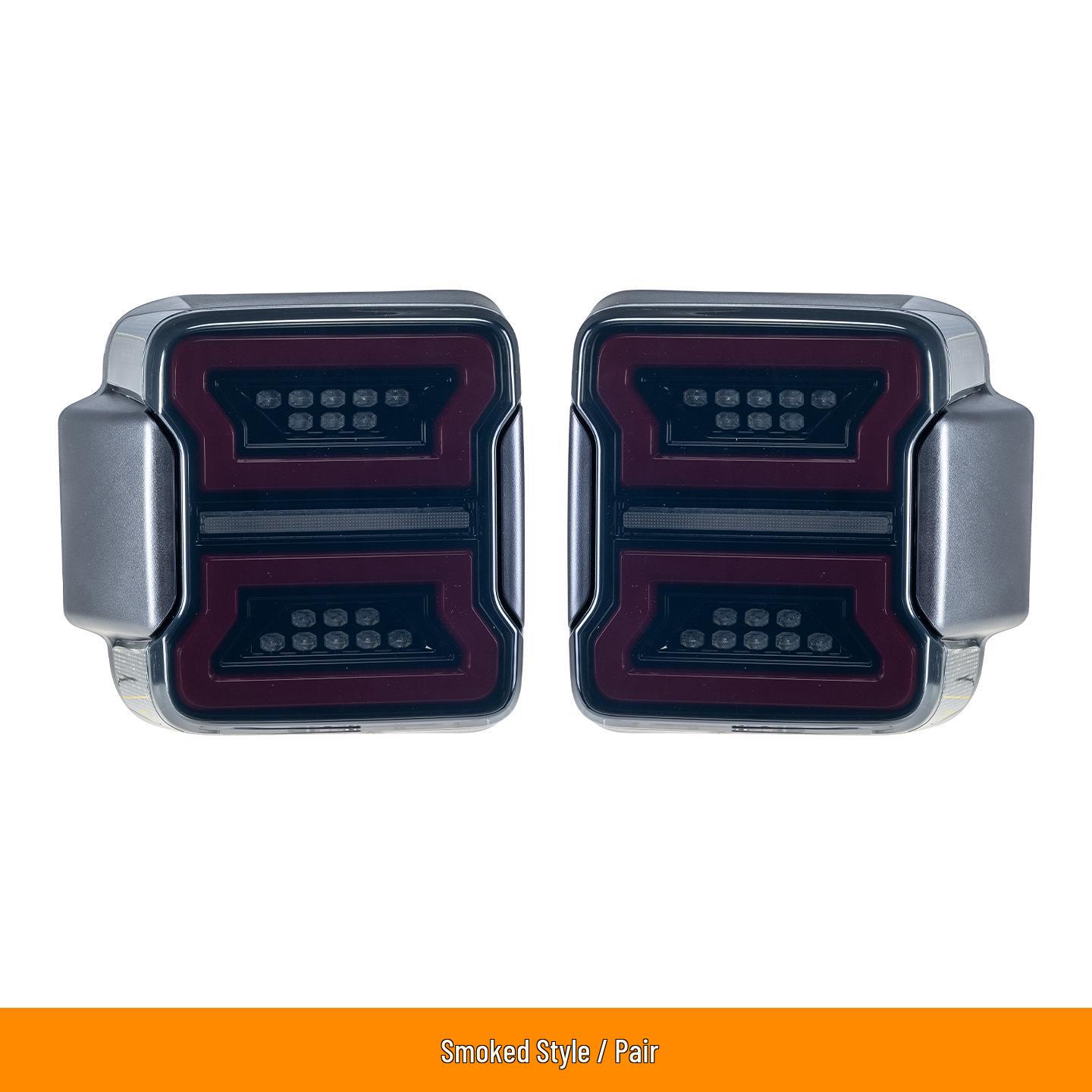 18-24 Jeep Wrangler LED Sequential Smoked Taillight Assembly Pair