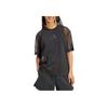 Adidas Loose Fit Solid Color Crew Neck T-Shirt Women tops Black JM3737