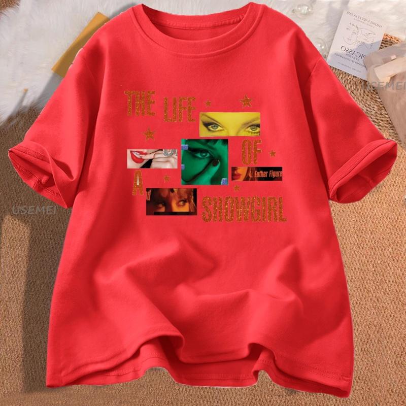 

The Life of A Showgirl T Shirt Funny Cotton Short Sleeve Round Neck Tshirt Casual Female Clothing Harajuku Streetwear Tshirt S